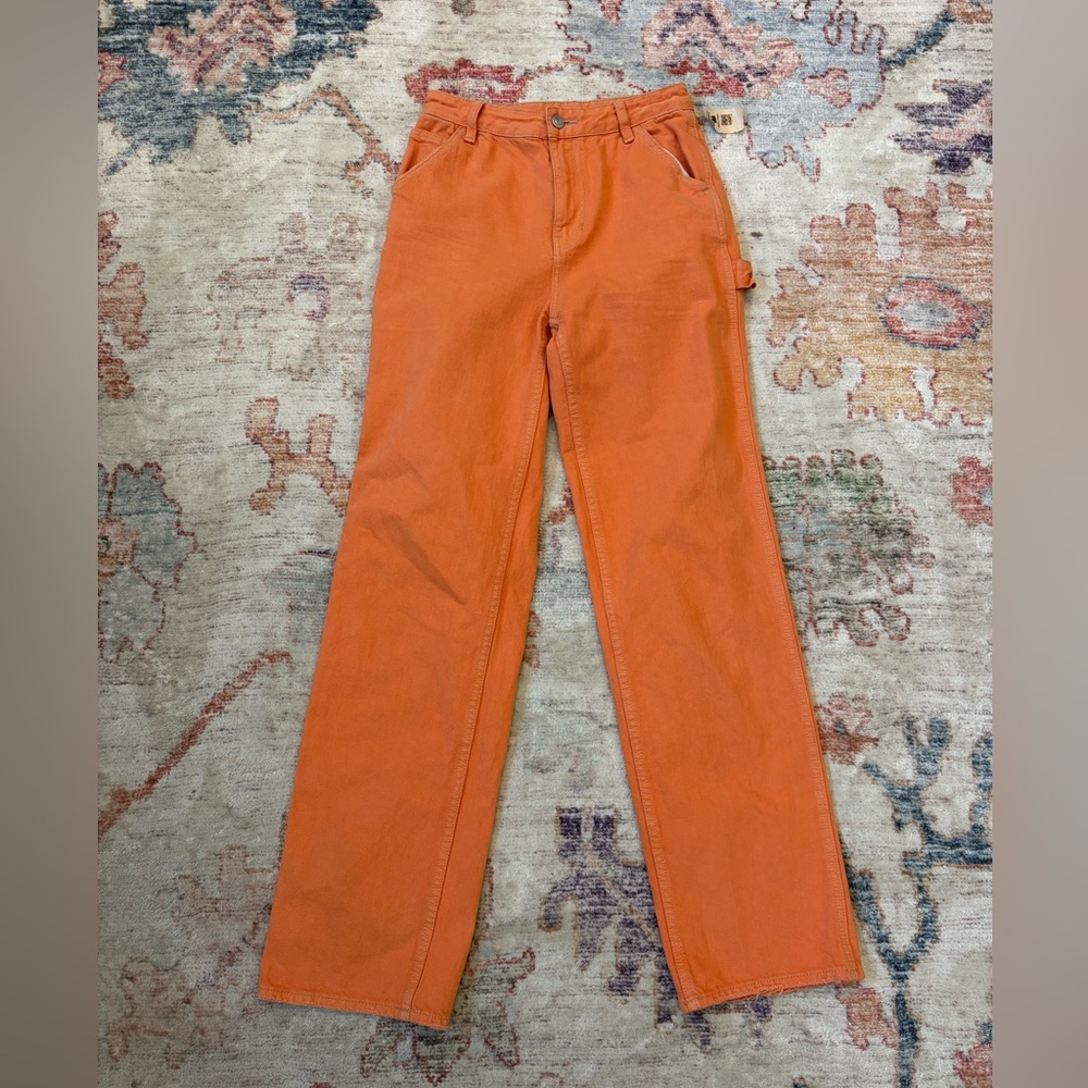 PacSun 90s Boyfriend‎ Carpenter Jeans Bright Orange Size 25